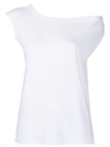 Norma Kamali Short-sleeved Off-shoulder Blouse In White