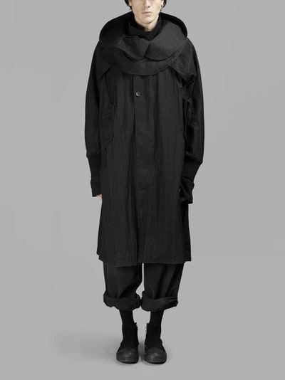 ジャケット・アウター JULIUS 03AW hooded tielocken coat Julius Men's Black Oversize Hooded Coat | ModeSens