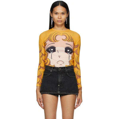 Pushbutton Ssense Exclusive Yellow Goggles Girl Long Sleeve T-shirt