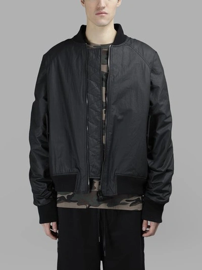 D By D Men's Black Belts Bomber Jacket