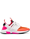 Tom Ford Mens Mult/other Jago Colour-block Shell And Mesh Trainers 8 In Orange