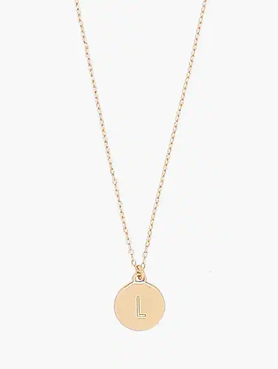 Kate Spade L Mini Pendant In Gold