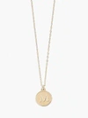 Kate Spade M Mini Pendant In Gold