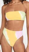 L*space L Space Beach Wave Bandeau Bikini Top In Diagonal Sunburst