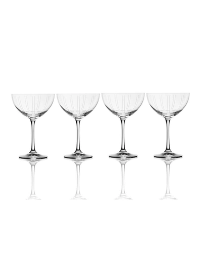 Mikasa Berlin Champagne Saucer Glass Set Of 4, 11.5 oz In Clear