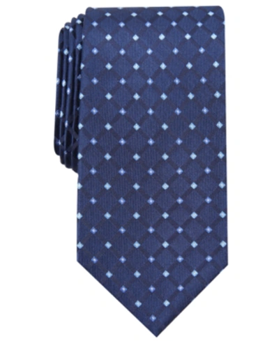 Club Room Men's Linked Neat Tie, Created For Macy's In Navy