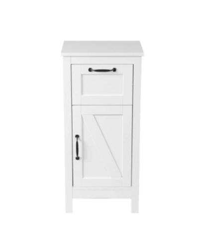 Luxen Home 1 Door Accent Cabinet In White