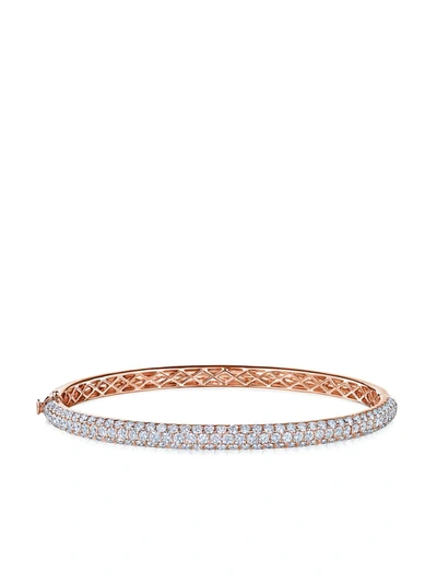 Kwiat Women's Moonlight 18k Rose Gold & Diamond Pavé Medium Hinge Bangle Bracelet