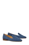 Tory Burch Ruby Square-toe Suede Loafers In Perfect Navy