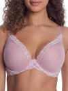 Natori Feathers Plunge Bra In Spanish Rose