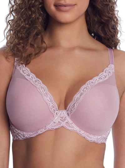 Natori Feathers Plunge Bra In Spanish Rose