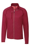 Cutter & Buck Mainsail Zip Jacket In Cardinal Red Heather