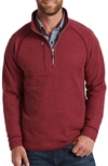 Cutter & Buck Mainsail Half Zip Pullover In Cardinal Red Heather