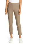 Eileen Fisher Stretch Crepe Slim Ankle Pants In Driftwood