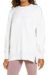Zella Amazing Crewneck Sweatshirt In Ivory Dove Heather