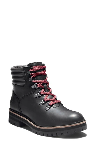 Timberland London Square Hiker Boot In Jet Black Leather