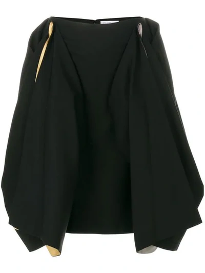 Jw Anderson Draped Contrast Colour Skirt In Black