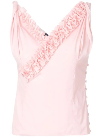 Jacquemus Le Haut Seville Ruffled Top In Pink