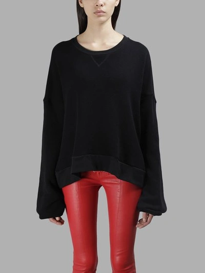 Ben Taverniti Unravel Project Ben Taverniti Unravel Women's Black Oversize Cropped Sweater