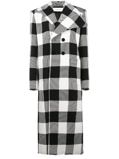 Marques' Almeida Marques Almeida Women's Balck And White Check Coat In Black And White