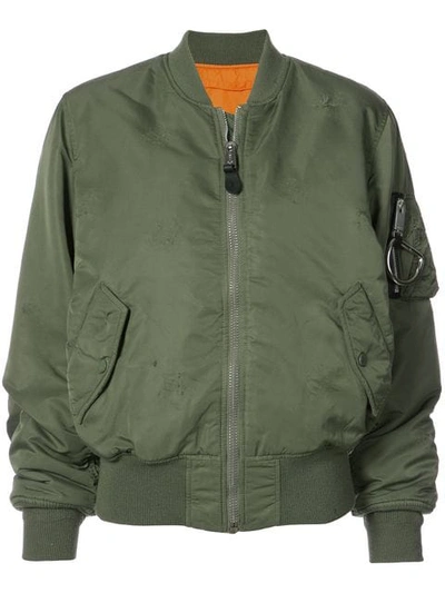 Alyx E. 1999 Eternal Bomber Jacket In Green And Orange