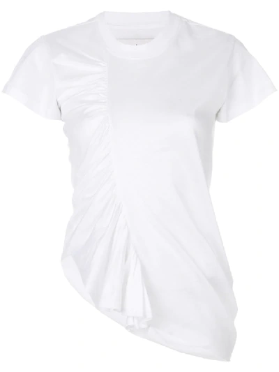 Marques' Almeida Marques ' Almeida Jersey Skewed Gathered Front T-shirt In White
