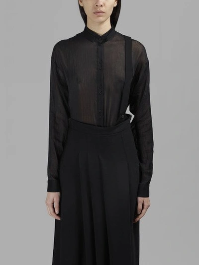 Isabel Benenato Women's Black Woven Shirt