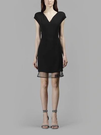 Versace Women's Black V-neck Dress