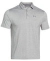 Under Armour Men's Playoff Performance Heather Golf Polo In True Gray Heather