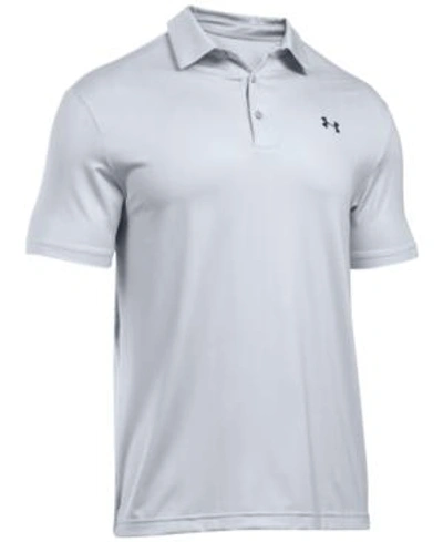 Under Armour Men's Playoff Performance Striped Golf Polo In White