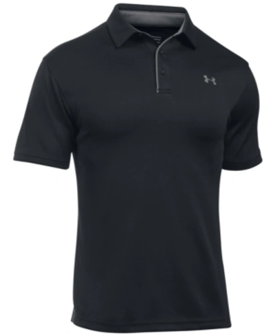 Under Armour Men's Tech Polo T-shirt In Black