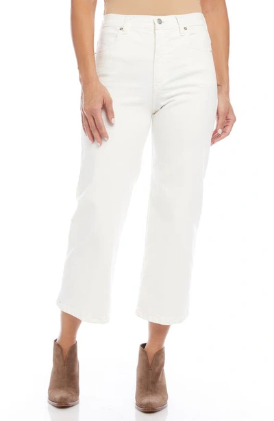 Karen Kane Brooklyn High Waist Crop Jeans In Cream