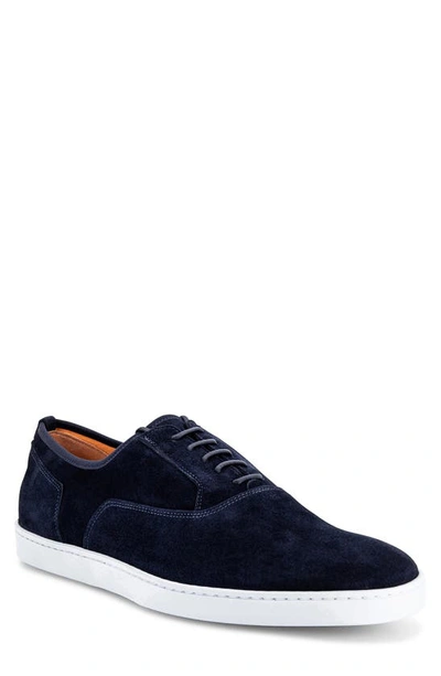 Santoni Atlantis Oxford Suede Low-top Trainers In Blue-u75