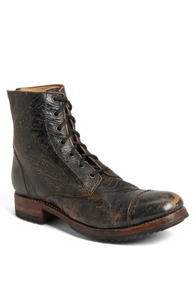 Bed Stu 'protégé' Cap Toe Boot In Black Lux