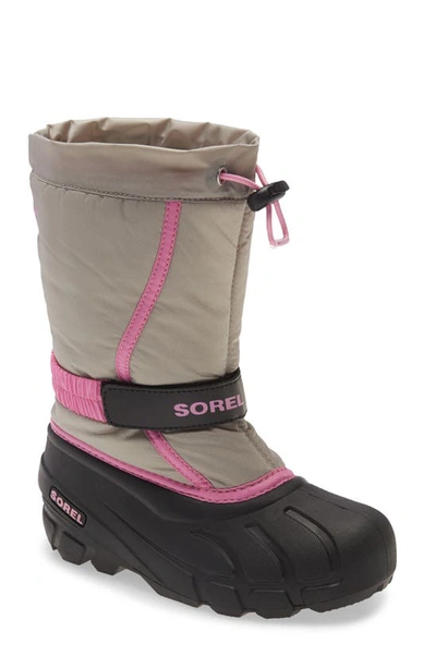Sorel Kids' Flurry Weather Resistant Snow Boot In Chrome Grey