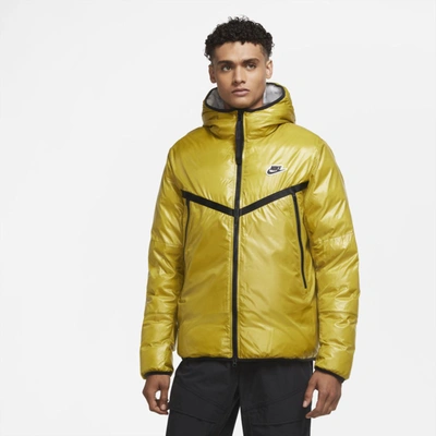 Nike Eco-down Repel Windrunner Synthetic-fill Puffer Jacket In Yellow In Tent,white,black,black
