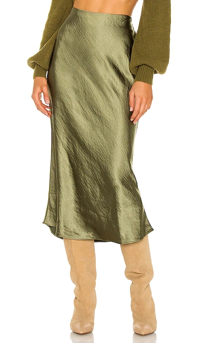 Camila Coelho Gysele Midi Skirt In Sage