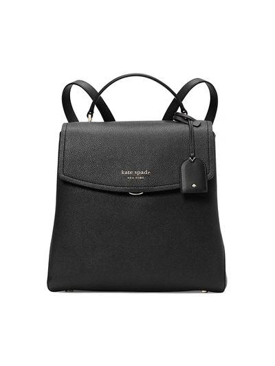 Kate Spade Essential Leather Medium Backpack In Black