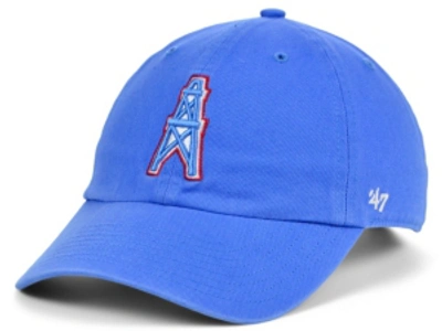 47 Brand Houston Oilers Clean Up Cap In Lightblue
