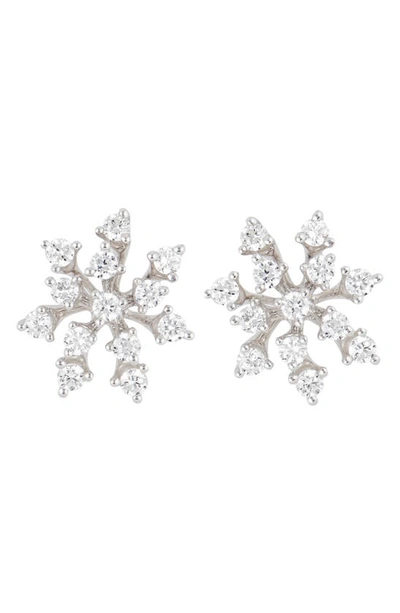 Hueb Luminus Small Diamond Earrings In White Gold