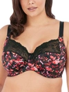 Elomi Full Figure Morgan Banded Underwire Stretch Lace Bra El4110, Online Only In Autumn Breeze