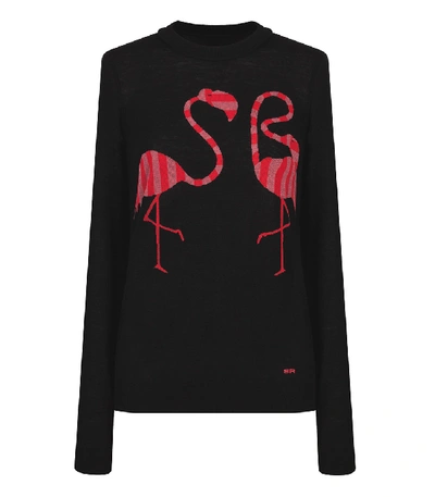 Sonia Rykiel The Webster X Lane Crawford Flamingo Knitwear In Black