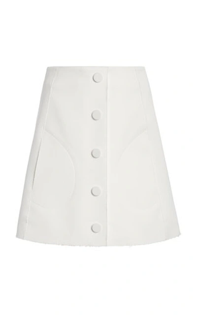 Khaite Sam Knit Mini Skirt In White | ModeSens