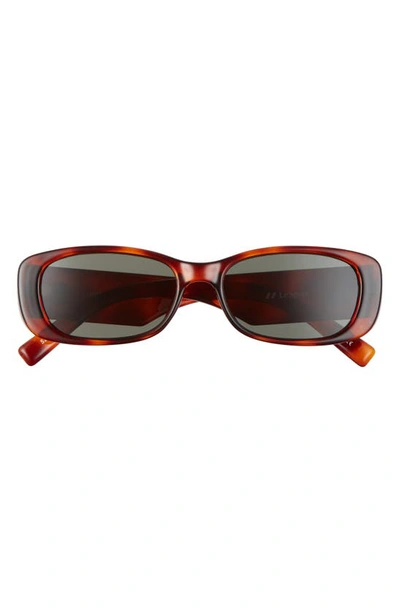 Le Specs Unreal 52mm Rectangular Sunglasses In Toffee Tort/ Mono