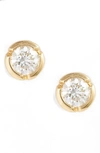 Bony Levy Medium Bezel Diamond Stud Earrings In Yellow Gold/ Diamond