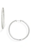 Bony Levy Audrey Luxe Inside Out Hoop Earrings In Diamond/ White Gold