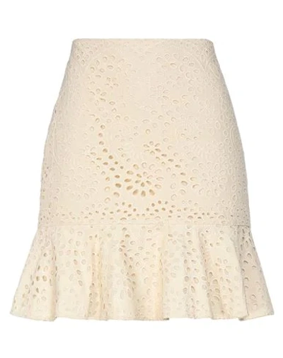 Vanessa Bruno Natty Broderie Anglaise Cotton Mini Skirt In Creme