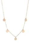 Set & Stones Quinn Disc Choker Necklace In Gold