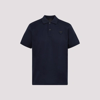 Prada Slim-fit Polo Shirt In Navy