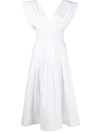 Philosophy Di Lorenzo Serafini Philosophy V-neck Flared Dress In White